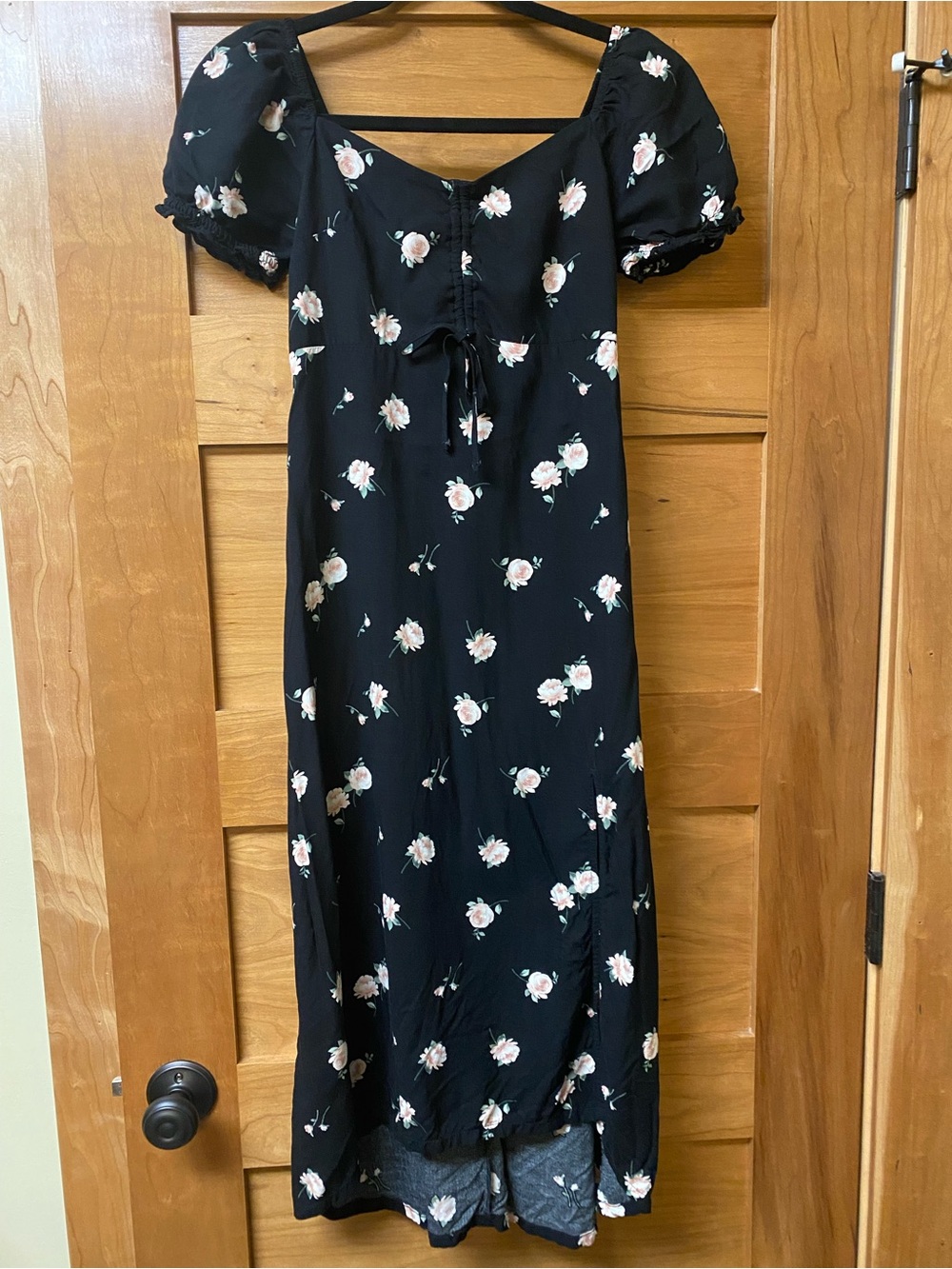 Abercrombie & Fitch Black Floral High-Low Dress